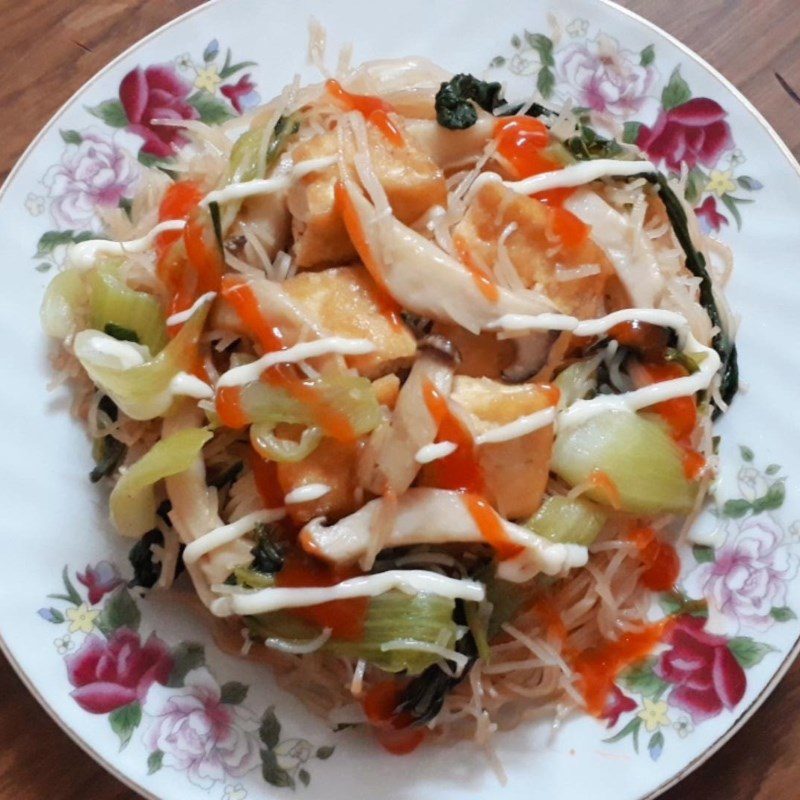 Step 5 Finished Product Vegetarian Stir-fried Rice Noodles