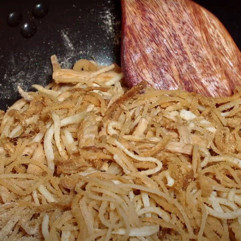 Step 3 Mix the vegetarian rice noodle topping