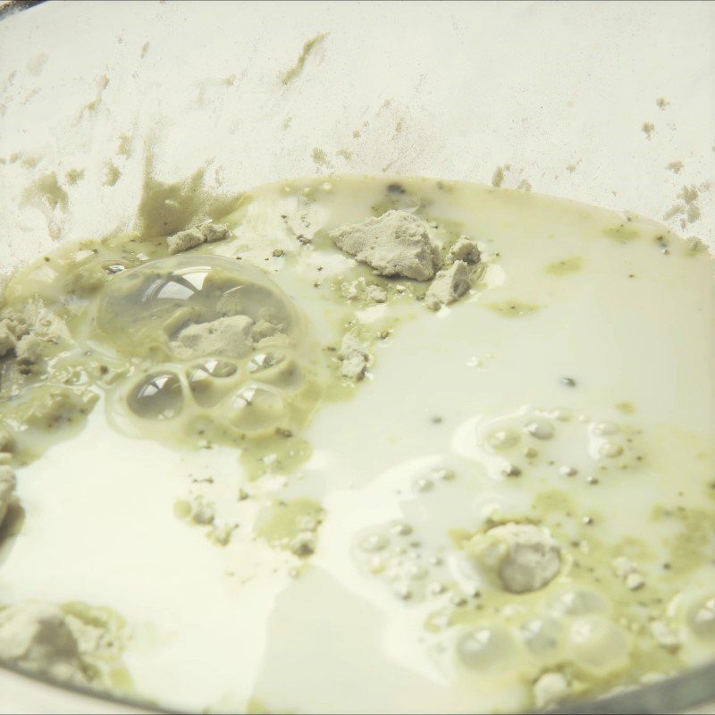 Step 1 Mixing the dough for Fried Durian Cream Puffs