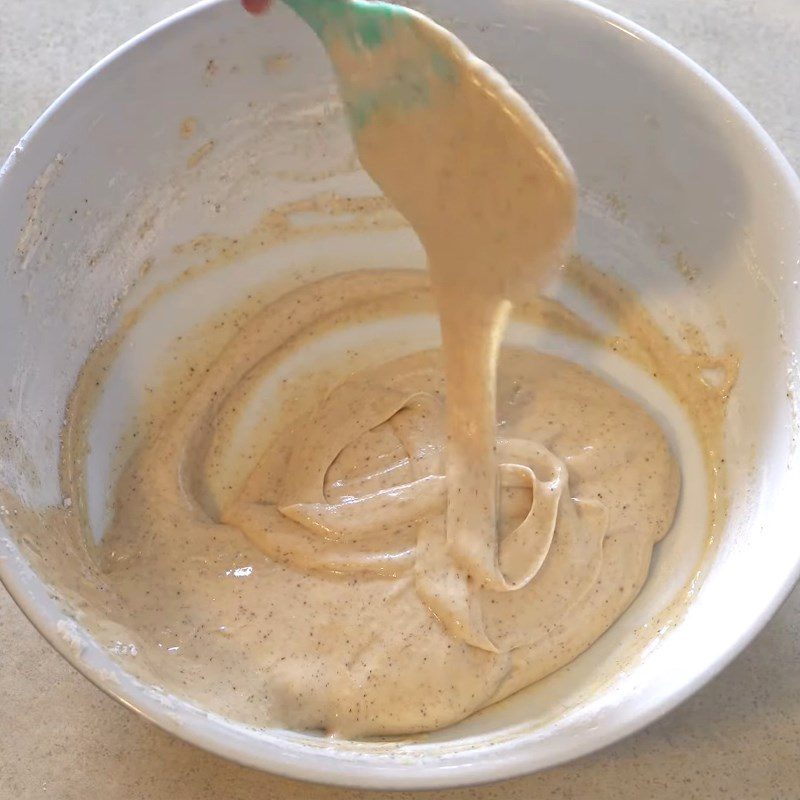 Step 2 Mix the batter for Coffee Macarons with flour