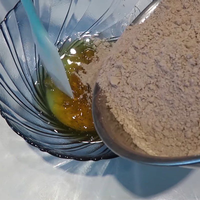 Step 3 Mix the dough Chocolate mooncake with coconut filling