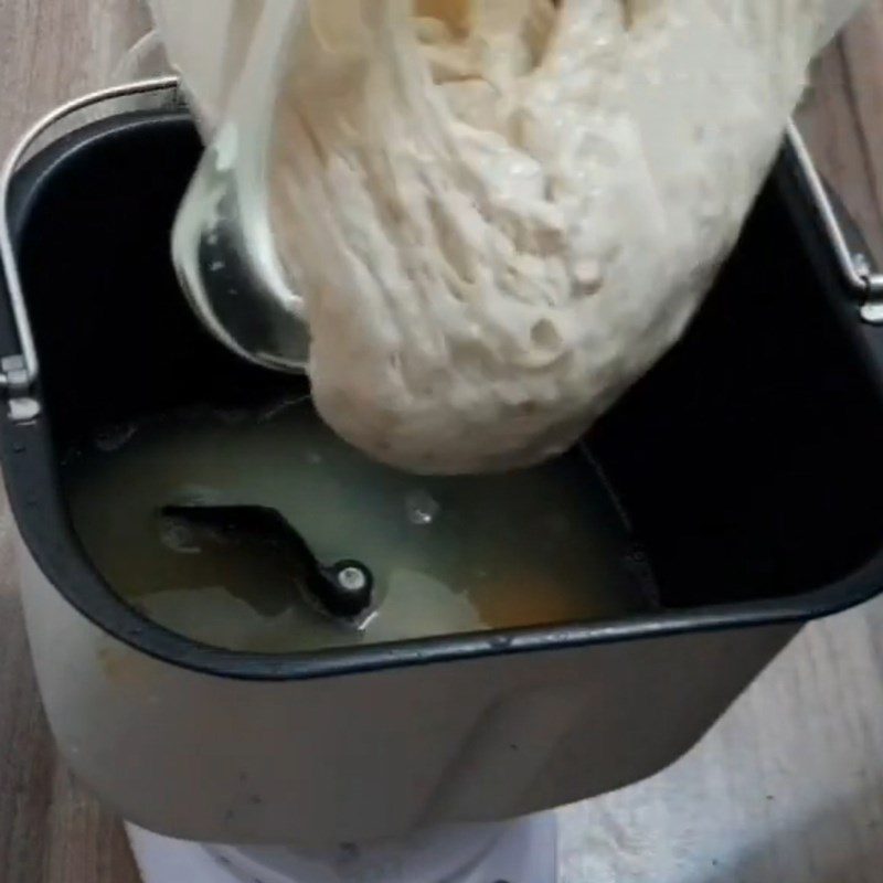 Step 2 Mixing bread dough Bamboo charcoal bread