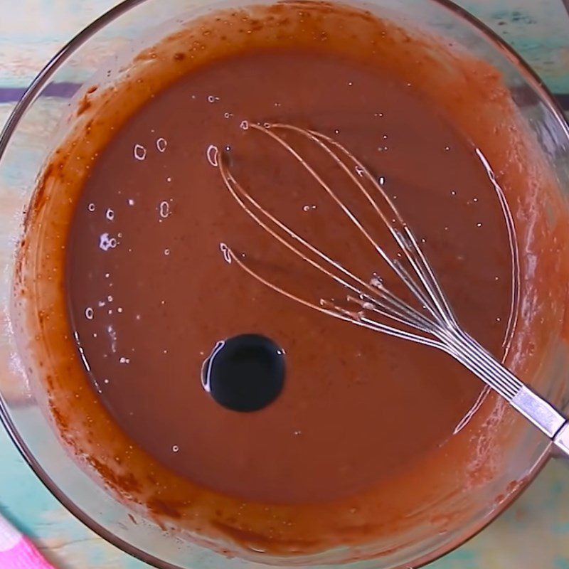 Step 1 Mixing pancake batter Cake from Pancakes