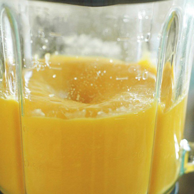 Step 1 Make mango juice for Mango Grapefruit Jelly