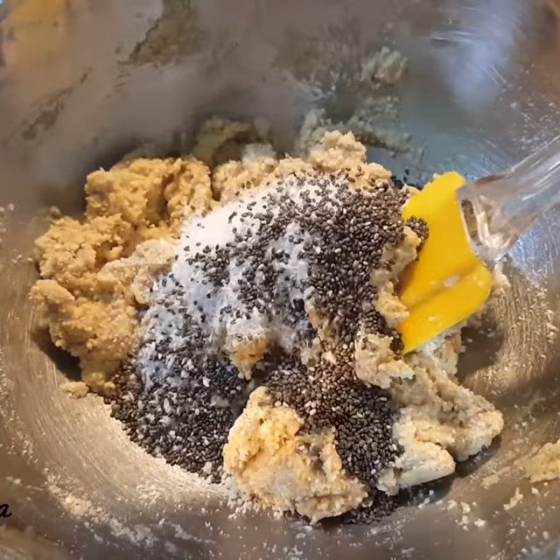 Step 3 Mixing Coconut and Chia Seeds for Chia Seed Coffee Coconut Cookies