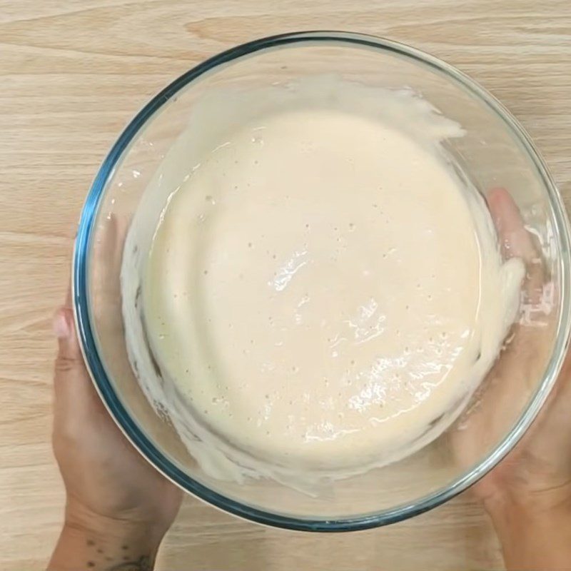 Step 4 Mix the pancake batter without baking powder