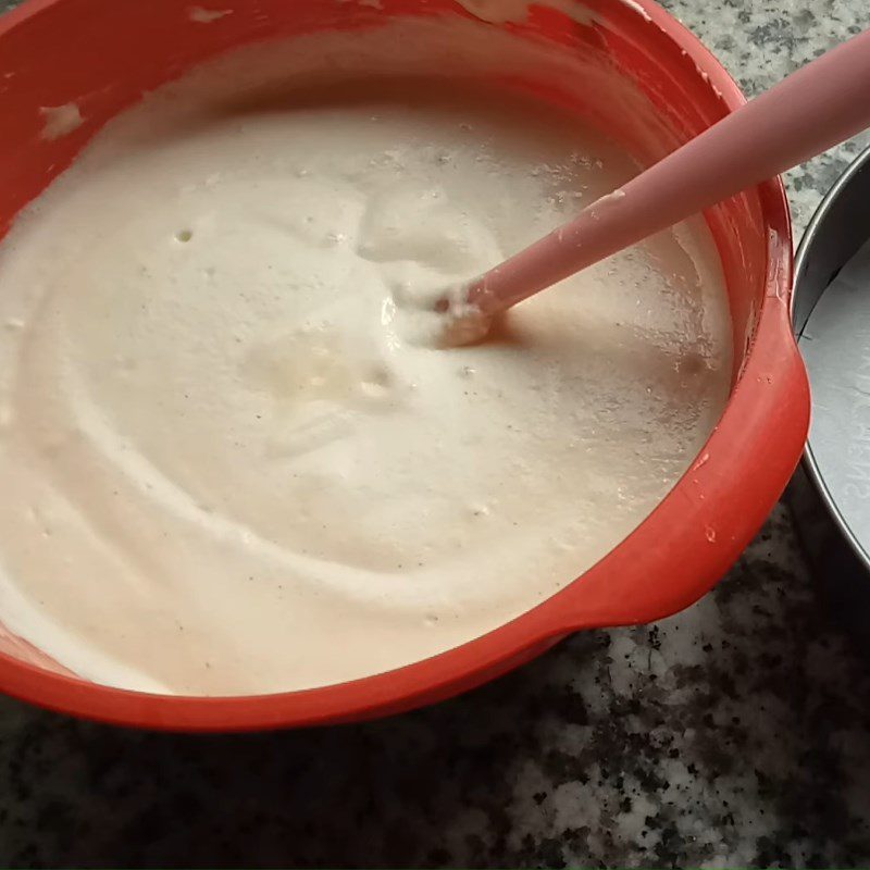 Step 3 Mixing the cake batter Coconut milk sponge cake