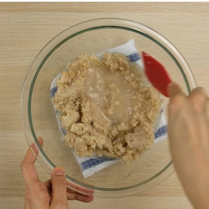 Step 3 Mix the filling mixture Taro filling