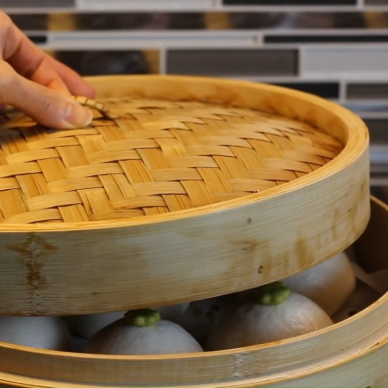 Step 4 Steaming Cake Steamed bun with cade filling