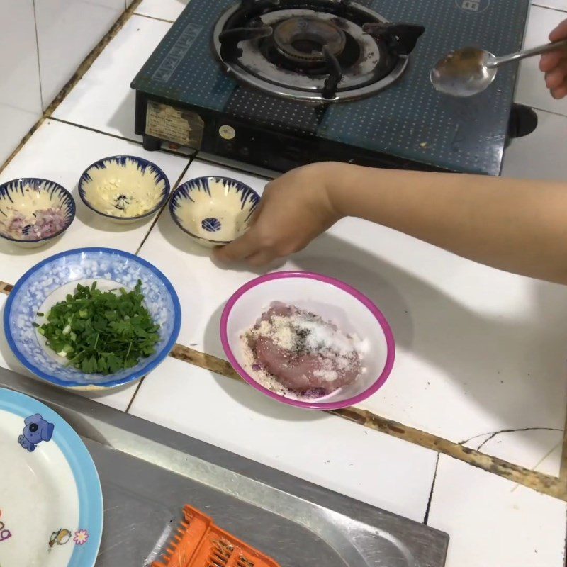 Step 2 Marinate the fish cake Fried Snakehead Fish Cake with Dill