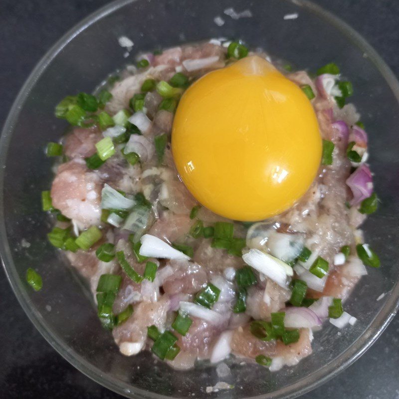 Step 3 Marinate minced meat Minced meat cake