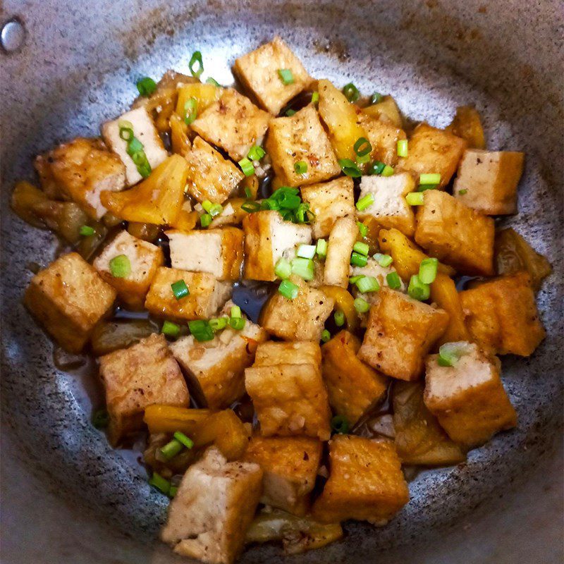 Step 3 Marinate and Braise Tofu Braised Tofu with Pineapple