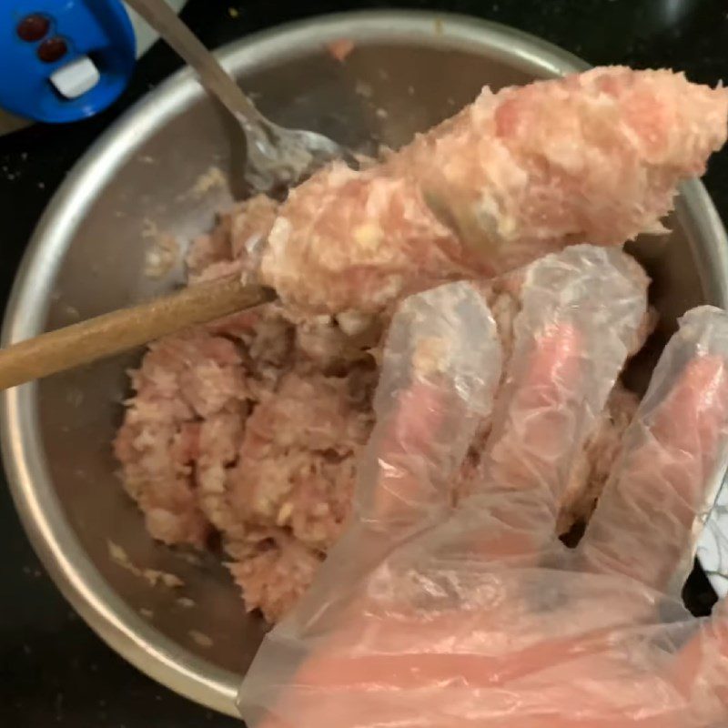 Step 2 Marinate and make the spring rolls for Grilled Pork Spring Rolls