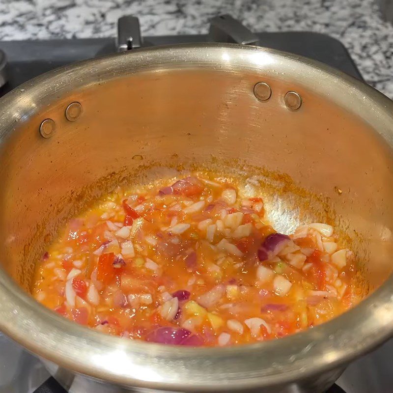 Step 2 Sauté tomatoes Sauce for grilled meat sandwich