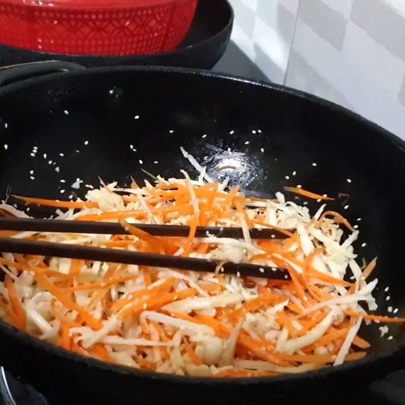 Step 2 Fry the mushrooms for Garlic Fried Mushrooms