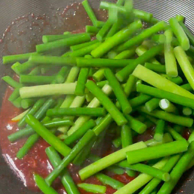 Step 3 Stir-Fry Garlic Stems Garlic Stem Stir-Fry Style