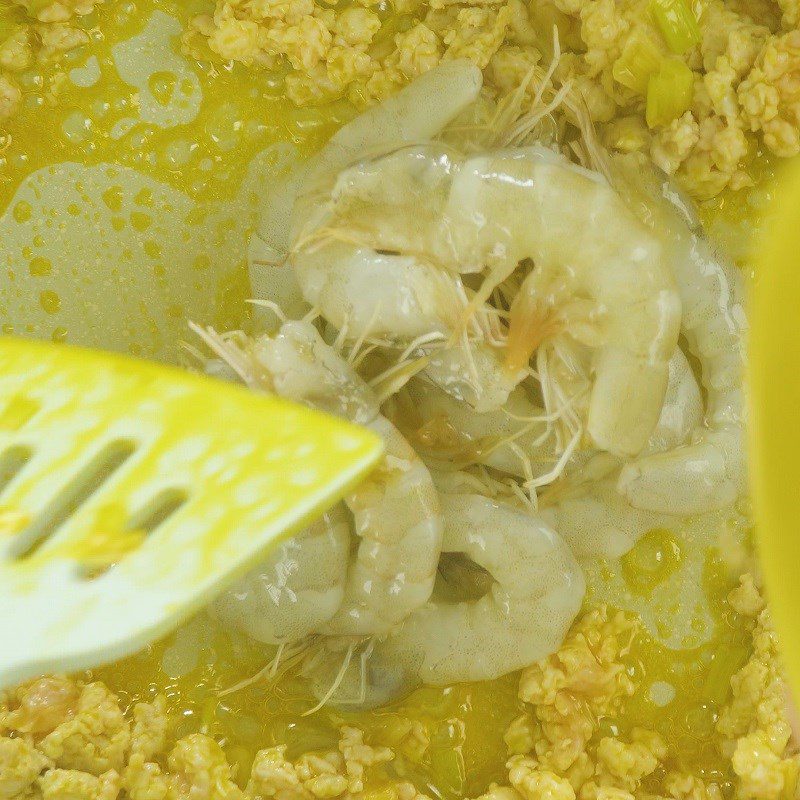 Step 4 Sauté the filling for Bánh nậm without banana leaves