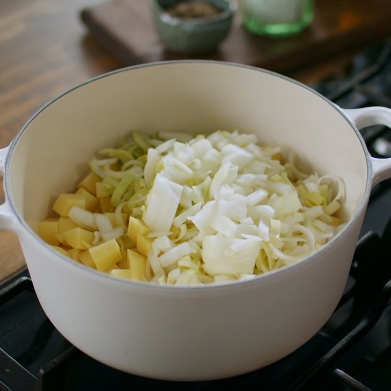 Step 2 Stir-fried vegetables Pureed vegetable soup