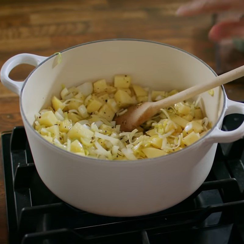 Step 2 Stir-fried vegetables Pureed vegetable soup