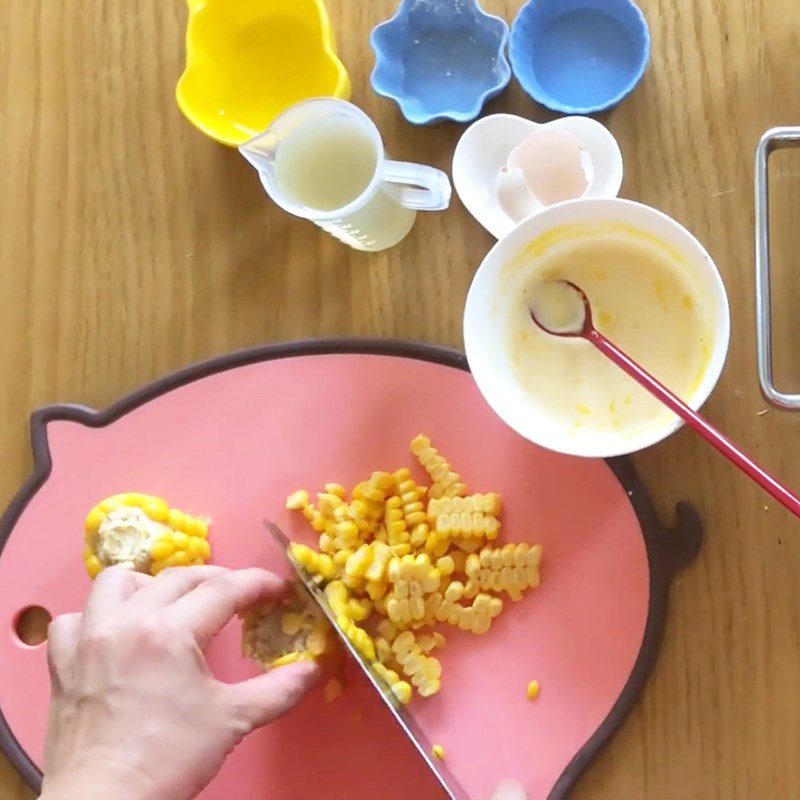 Step 2 Blend corn Custard for baby weaning