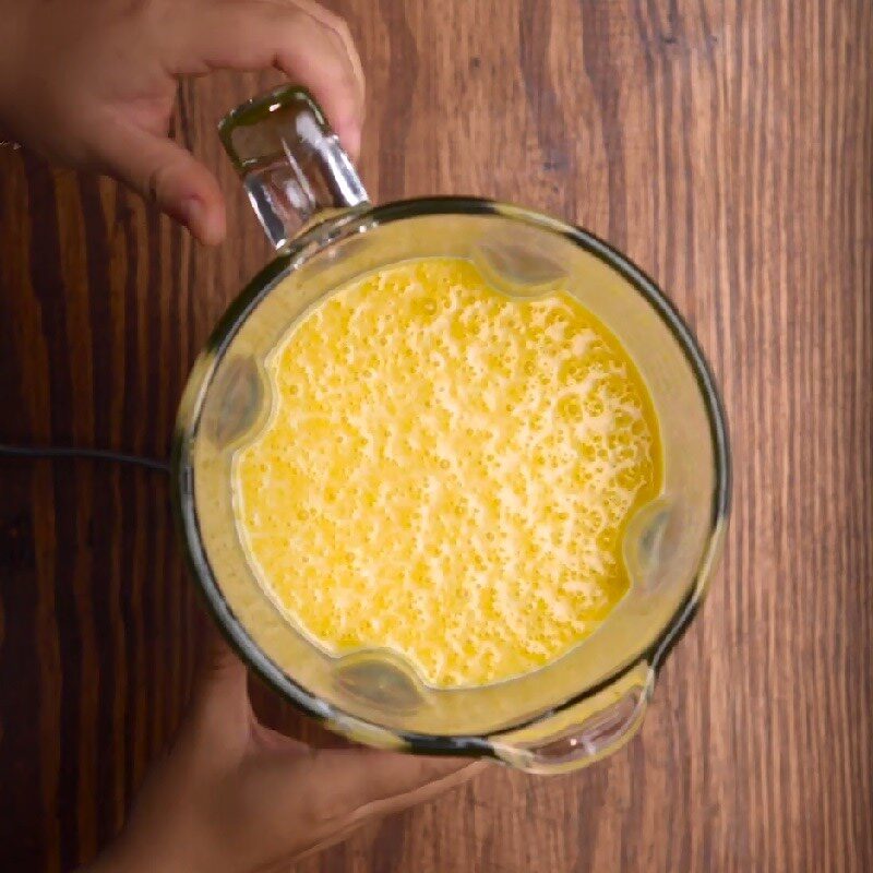 Step 2 Blending pumpkin Pumpkin milk