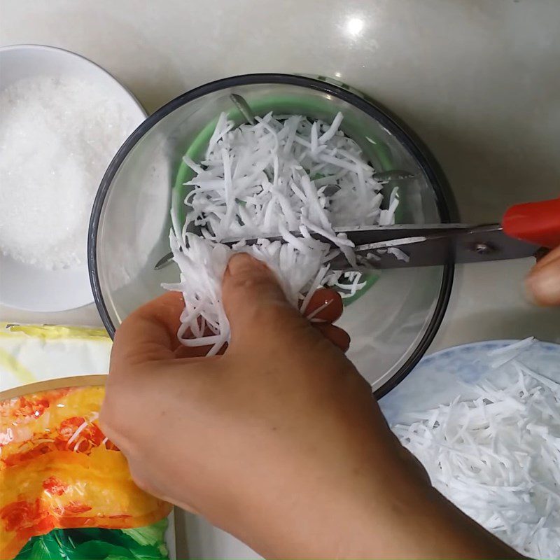 Step 1 Grind coconut Sweet Vietnamese Pancakes