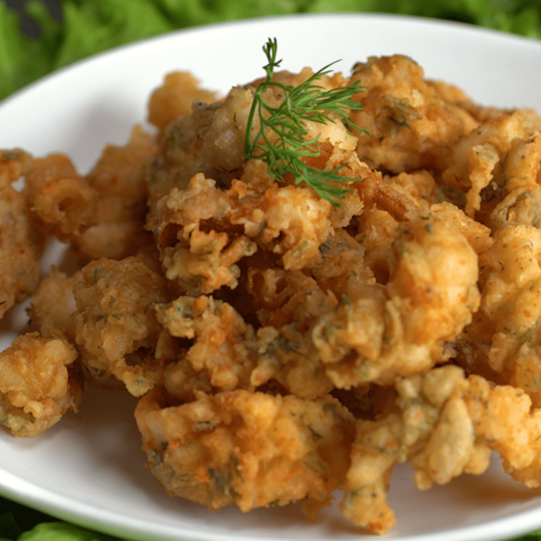 Step 5 Final Product Crispy Fried Squid with Dill