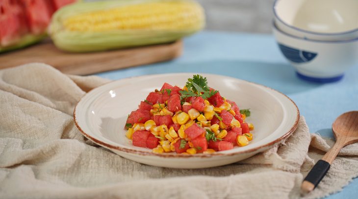 Step 4 Finished Product Watermelon Corn Salad