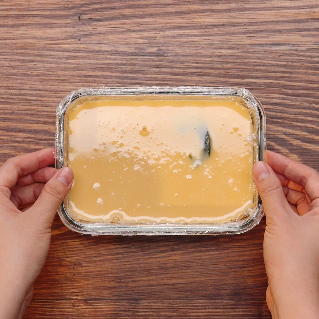 Step 2 Steaming soft tofu with century egg Century egg tofu