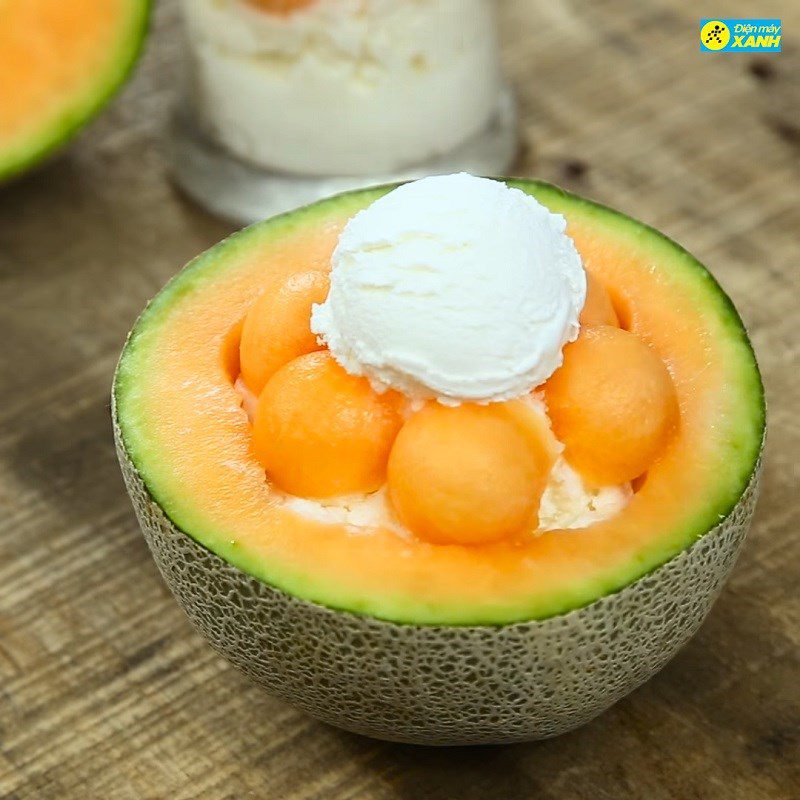 Step 3 Final product Cantaloupe Bingsu