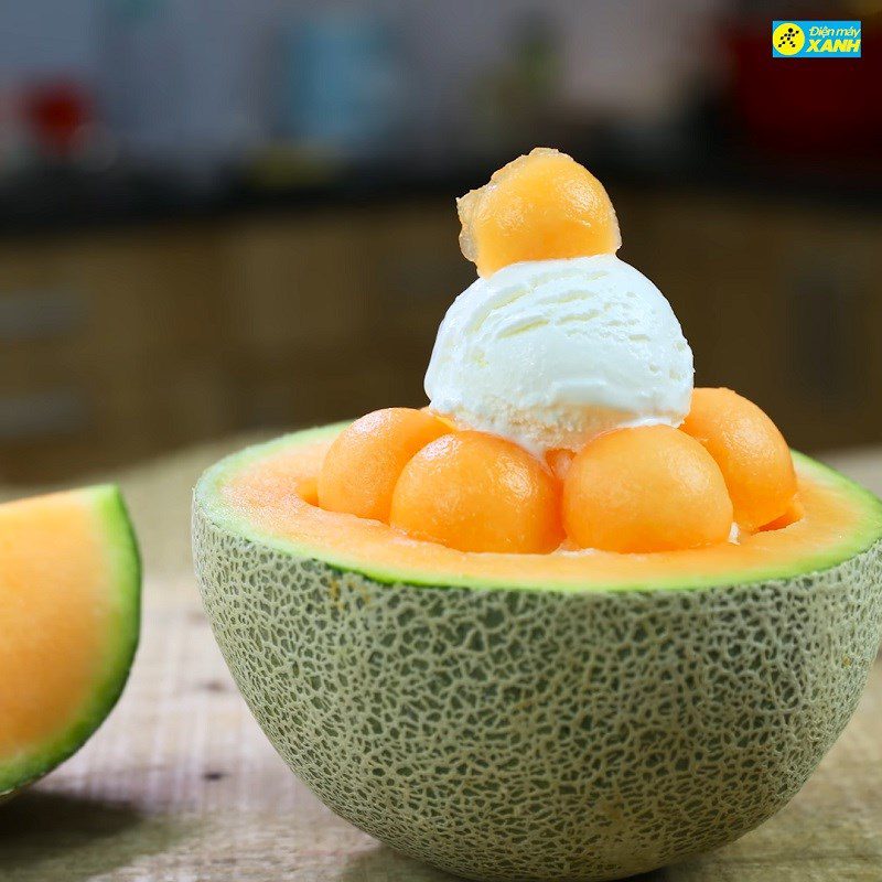 Step 3 Final product Cantaloupe Bingsu