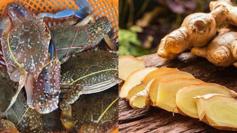 Ingredients for boiled crab dish