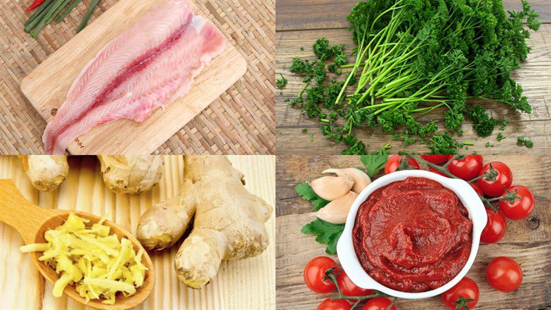 Ingredients for 2 ways to make grilled basa fillet