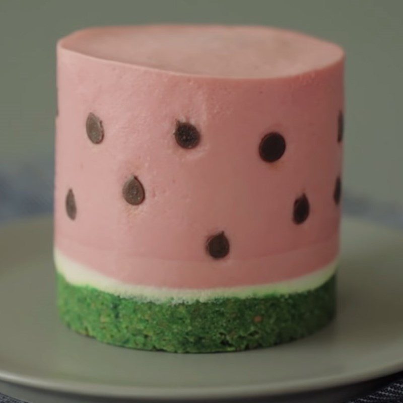 Step 8 Final product Watermelon Cheesecake