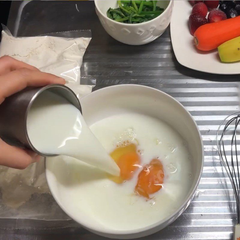 Step 1 Mix the vegetable cake batter