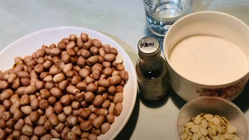 Ingredients for red peanut candy