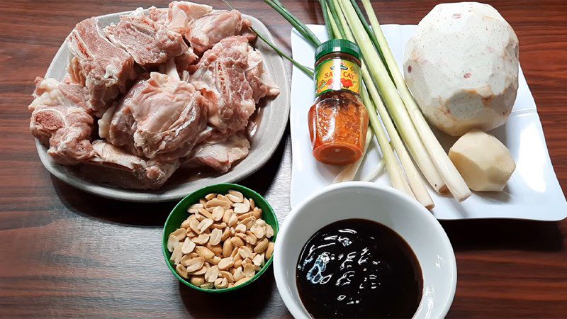 Ingredients for 3 cooking methods for braised beef ribs