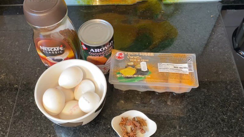 Ingredients for the steamed gan cake