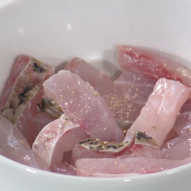 Step 1 Prepare and Marinate the Fish for Fish Spring Rolls