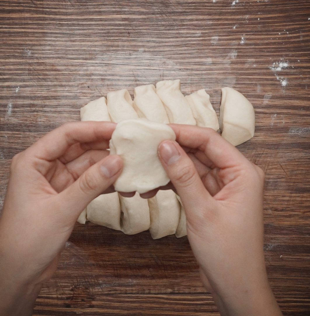 Step 2 Making the dough for peach bao