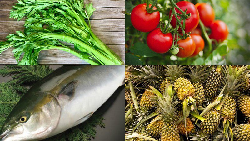 Ingredients for pomfret soup, pomfret soup