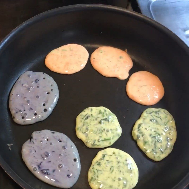 Step 4 Frying the cake Vegetable cake