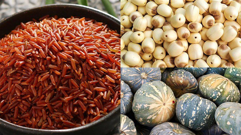 Ingredients for brown rice dish