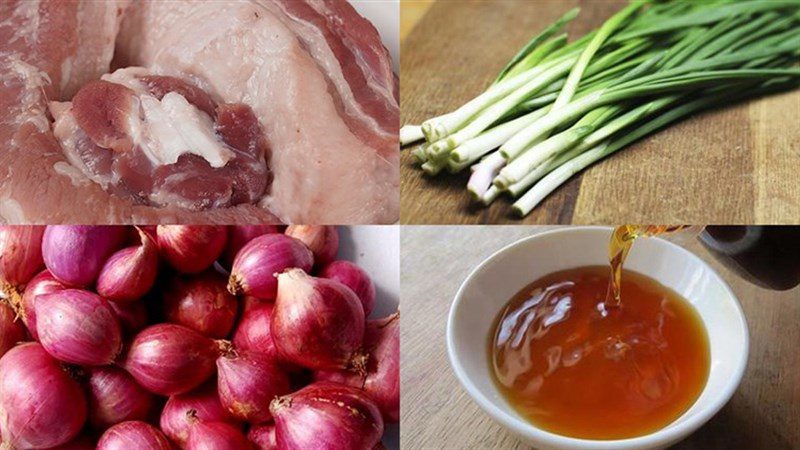 Ingredients for crispy pork belly dish