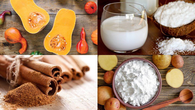 Ingredients for pumpkin ice cream