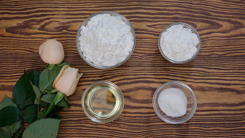 Ingredients for making rose dumplings