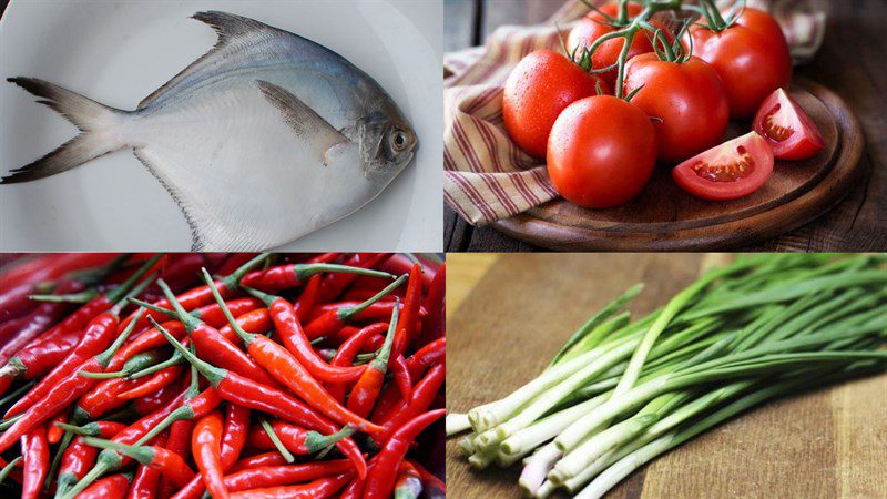 Ingredients for Crispy Pomfret and Pomfret Fried with Tomato Sauce