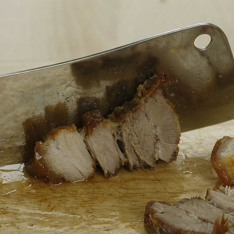 Step 3 Frying meat Crispy fried pork belly with lemongrass and calamondin