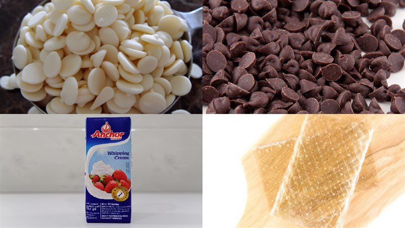 Ingredients for 2-layer chocolate gummy candy