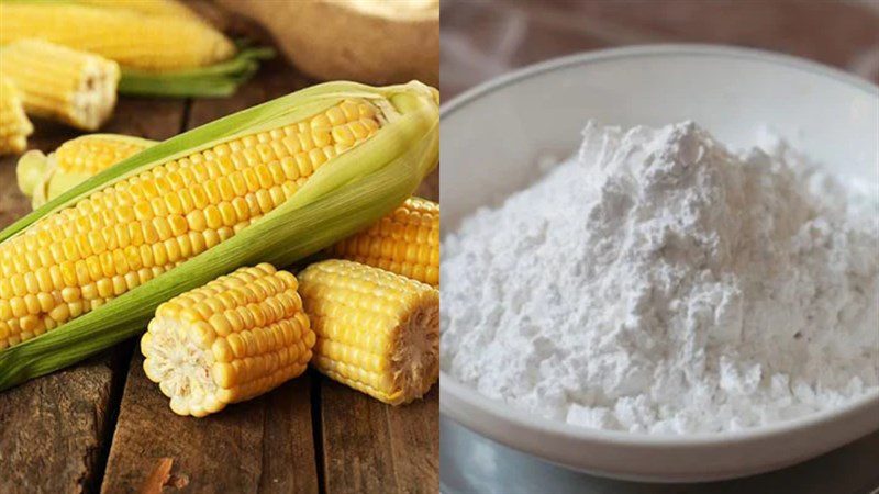 Ingredients for American corn dessert with whole corn kernels